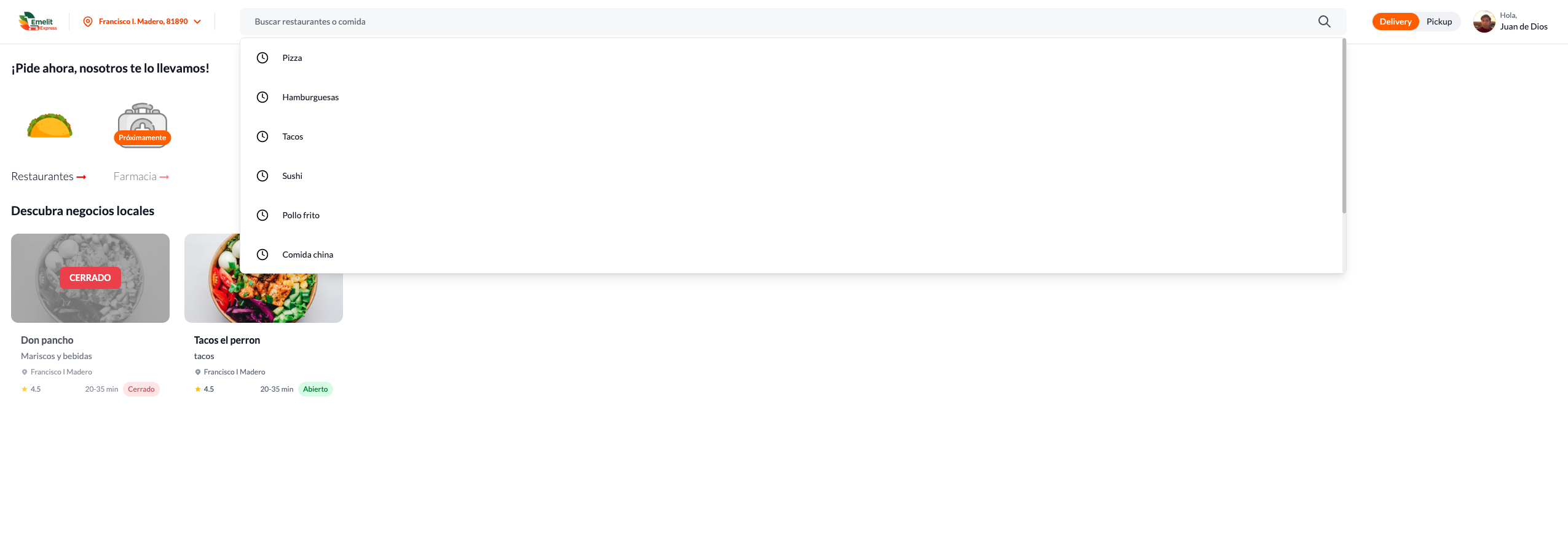 Emelit Express, plataforma de delivery comunitario